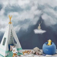 MinimalisticDecor.com-In the Clouds Wallpaper - Dreamy & Tranquil Wall Decoration