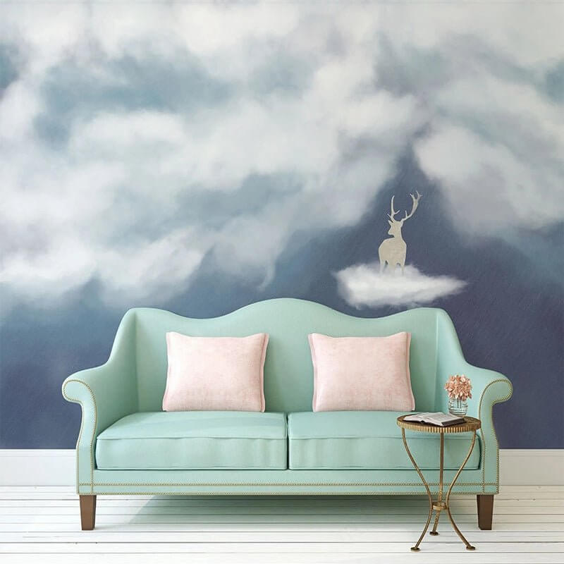 MinimalisticDecor.com-In the Clouds Wallpaper - Dreamy & Tranquil Wall Decoration