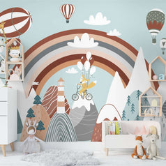 MinimalisticDecor.com-Its Rainbow Day: Kids Nursery Wallpaper Mural