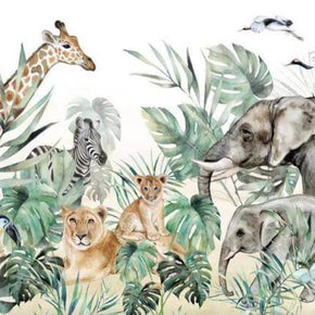 MinimalisticDecor.com-Jungle Friends Gathering Wallpaper Mural