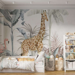 MinimalisticDecor.com-Jungle Safari Animals - Kids Room Wallpaper Mural