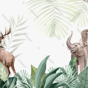 MinimalisticDecor.com-Jungle Safari Theme Kids Room Wallpaper Mural