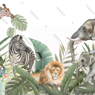 MinimalisticDecor.com-Jungle Safari Wallpaper Mural - Vibrant Wildlife Wall Decor