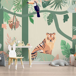 MinimalisticDecor.com-Jungle Theme Safari - Kids Room Wallpaper Mural