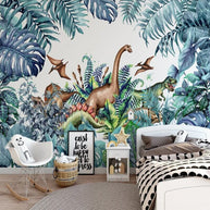 MinimalisticDecor.com-Jurassic Park Adventure Nursery Wallpaper