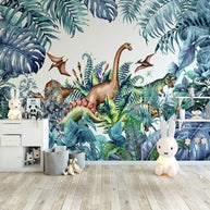 MinimalisticDecor.com-Jurassic Park Adventure Nursery Wallpaper