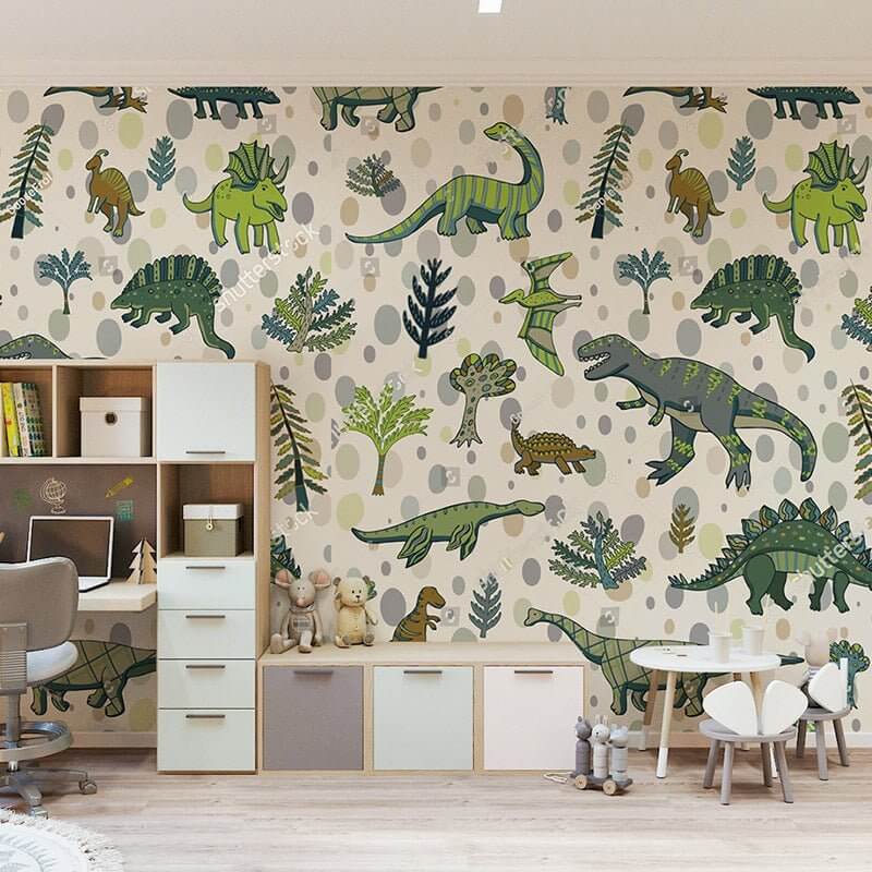 MinimalisticDecor.com-Jurassic Wallpaper: Dinosaur-Themed Wallpaper
