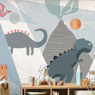 MinimalisticDecor.com-Kids Dino Wallpaper - Transform Their Room with Jurassic Fun