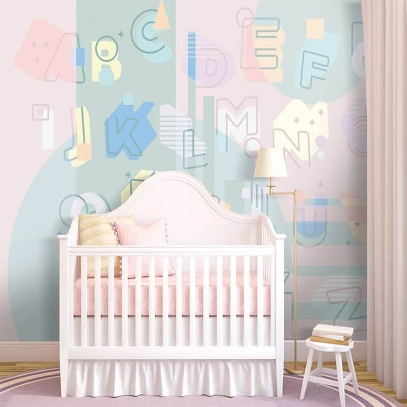 MinimalisticDecor.com-Kids Learning ABCD Nursery Wallpaper - Enhance Learning