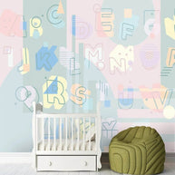 MinimalisticDecor.com-Kids Learning ABCD Nursery Wallpaper - Enhance Learning