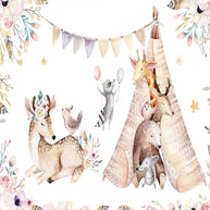 MinimalisticDecor.com-Kids Nursery Wallpaper: Woodland Camping Adventure