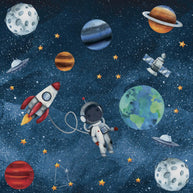 MinimalisticDecor.com-Kids Room Astronaut Wallpaper Mural: Explore Space with Astronaut