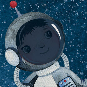 MinimalisticDecor.com-Kids Room Astronaut Wallpaper Mural: Explore Space with Astronaut