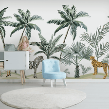 MinimalisticDecor.com-Kids Room Jungle Safari Wallpaper Murals
