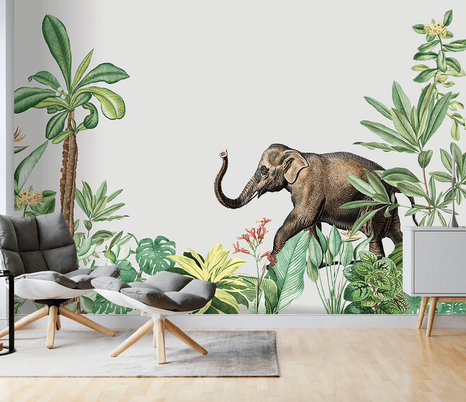 MinimalisticDecor.com-Kids Room Jungle Theme Wallpaper Murals