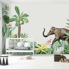 MinimalisticDecor.com-Kids Room Jungle Theme Wallpaper Murals