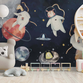 MinimalisticDecor.com-Kids Room Wallpaper Mural: Astronauts Collection