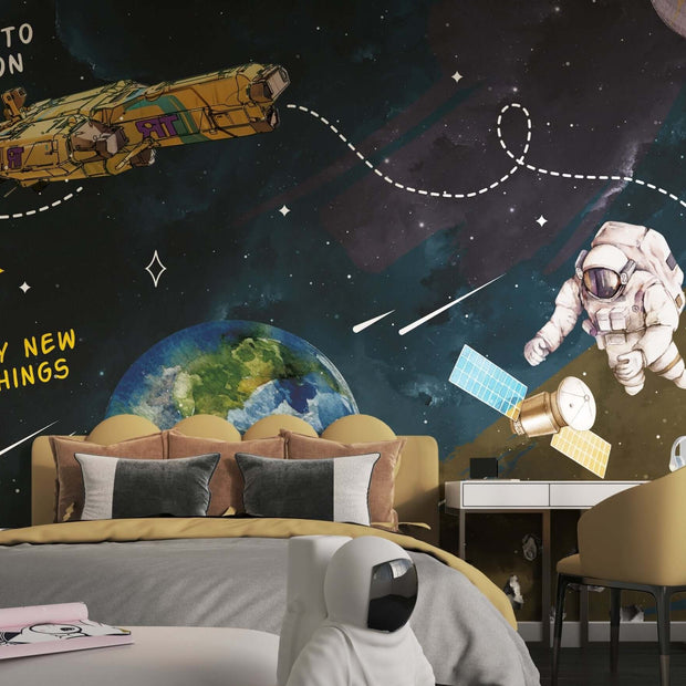 MinimalisticDecor.com-Kids Room Wallpaper Mural for the Ultimate Go to Moon Theme