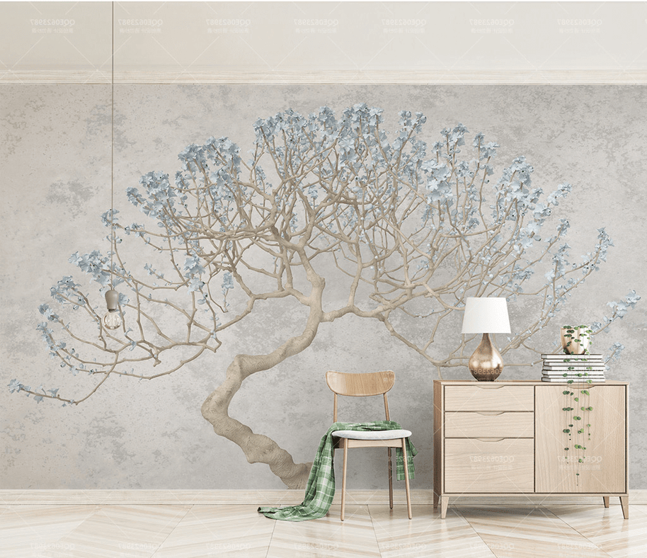 MinimalisticDecor.com-Large 3D Tree Wallpaper Murals - Transform Any Space