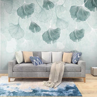 MinimalisticDecor.com-Large Green Leaf Wallpaper for Home Wall Decor