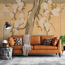 MinimalisticDecor.com-Large Tree Wallpaper Murals - Yellow Theme Tree Design