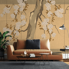 MinimalisticDecor.com-Large Tree Wallpaper Murals - Yellow Theme Tree Design