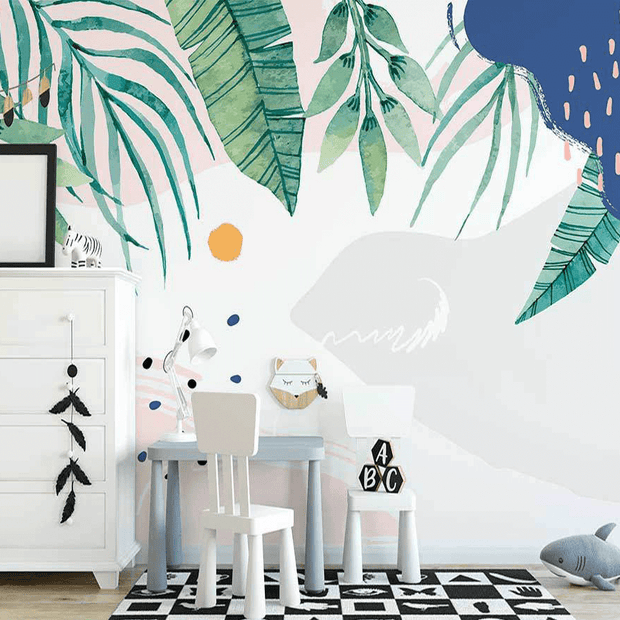 MinimalisticDecor.com-Leaf Art Wallpaper Murals: Stunning Nature-inspired Designs