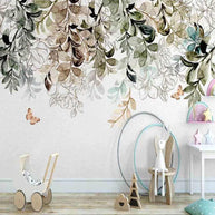 MinimalisticDecor.com-Leaf Butterfly Flower Wallpaper for Home Wall Decor