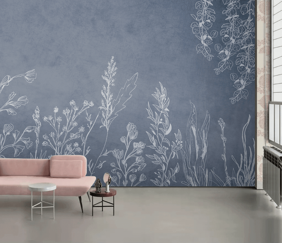 MinimalisticDecor.com-Leaf Feathers Wallpaper Murals