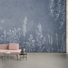 MinimalisticDecor.com-Leaf Feathers Wallpaper Murals