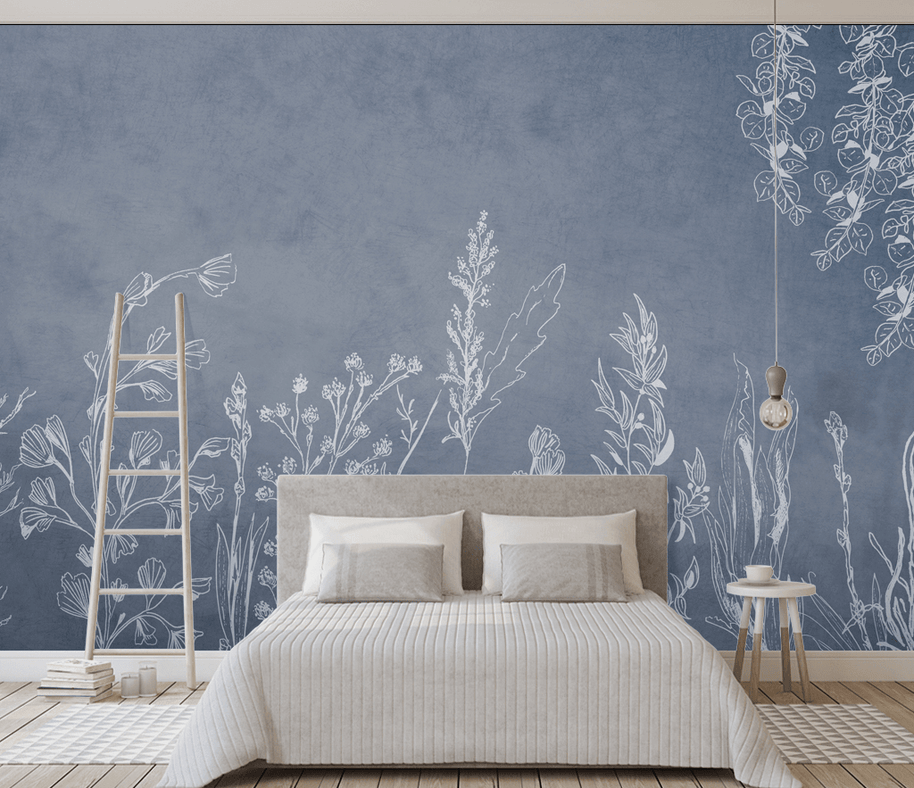 MinimalisticDecor.com-Leaf Feathers Wallpaper Murals