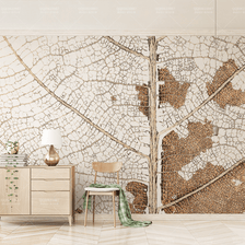 MinimalisticDecor.com-Leaf Lines Zoom Wallpaper Murals