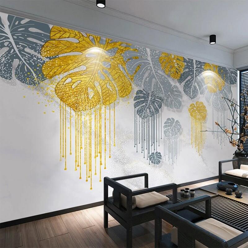 MinimalisticDecor.com-Leaf Wallpaper - Shop Dripping's Stunning Designs