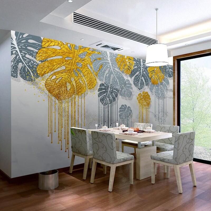 MinimalisticDecor.com-Leaf Wallpaper - Shop Dripping's Stunning Designs