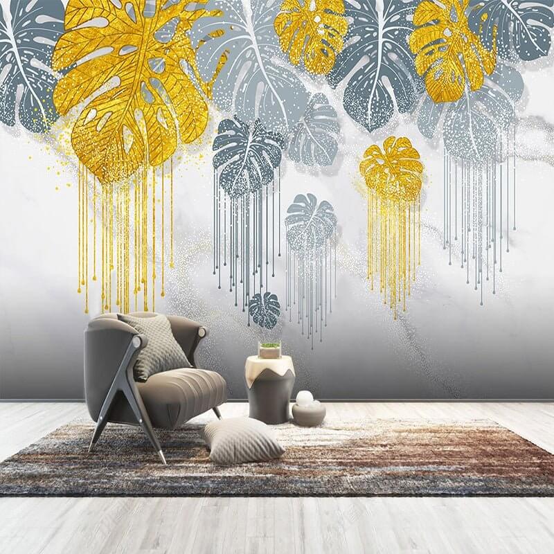 MinimalisticDecor.com-Leaf Wallpaper - Shop Dripping's Stunning Designs