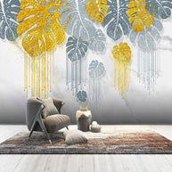 MinimalisticDecor.com-Leaf Wallpaper - Shop Dripping's Stunning Designs