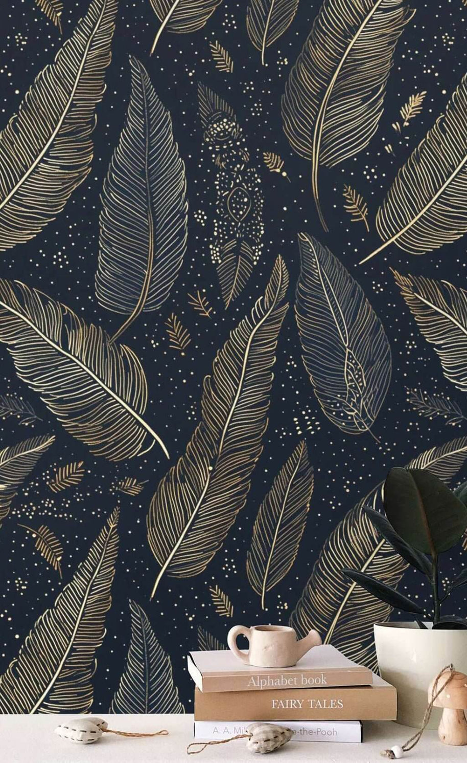 MinimalisticDecor.com-Leaves in Bloom Wallpaper Mural