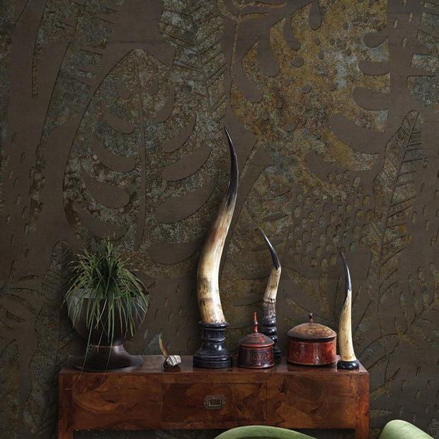 MinimalisticDecor.com-Leaves in the Dark Wallpaper Mural
