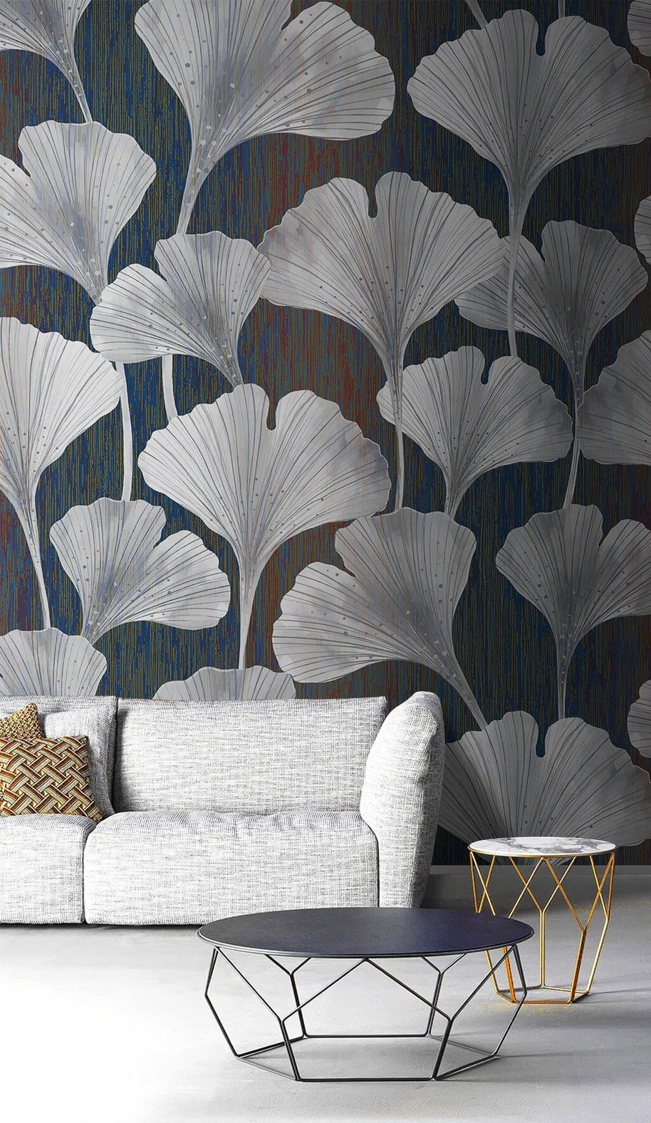 MinimalisticDecor.com-Leaves Petals from the Pond Wallpaper Mural