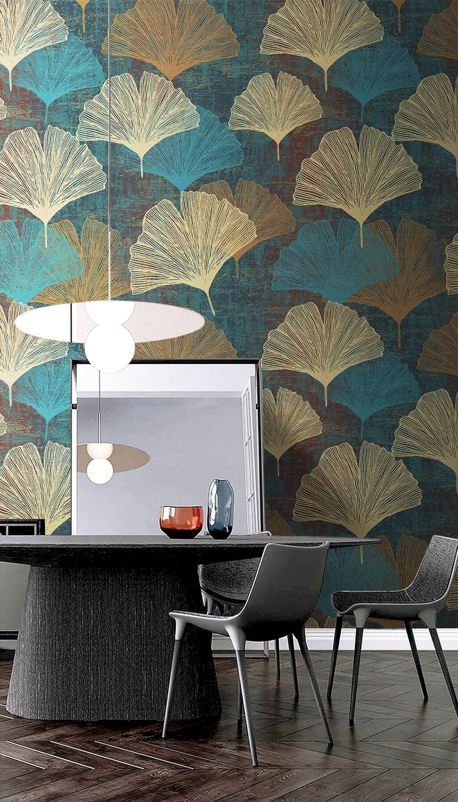 MinimalisticDecor.com-Leaves Texture Bliss Wallpaper Mural