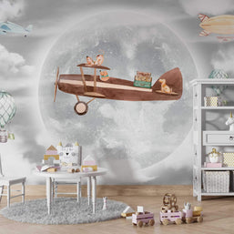MinimalisticDecor.com-Let's Fly Together - Kids Room Wallpaper Mural