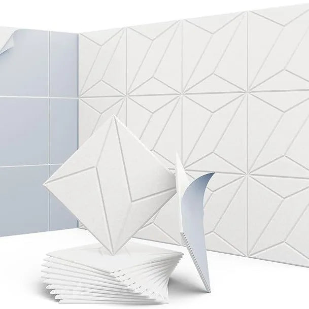 MinimalisticDecor.com-Linear Square Acoustic Wall Tiles – Soundproof Textured Panels 30x30cm