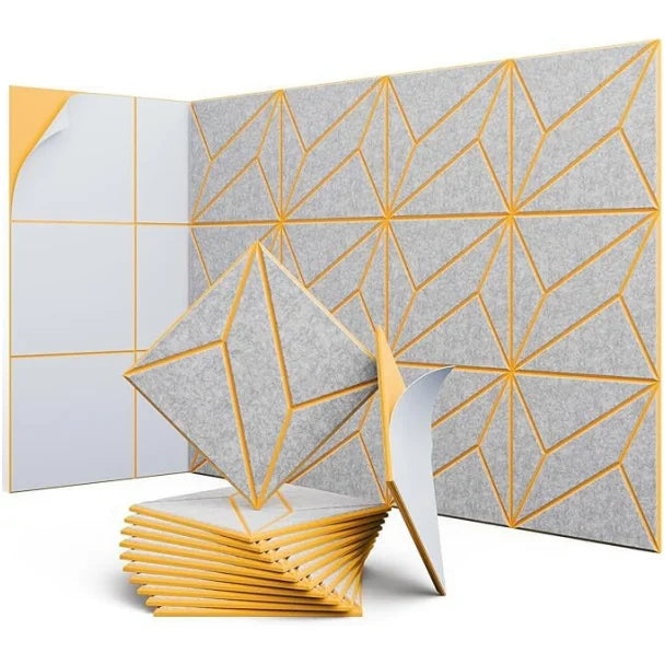 MinimalisticDecor.com-Linear Square Acoustic Wall Tiles – Soundproof Textured Panels 30x30cm