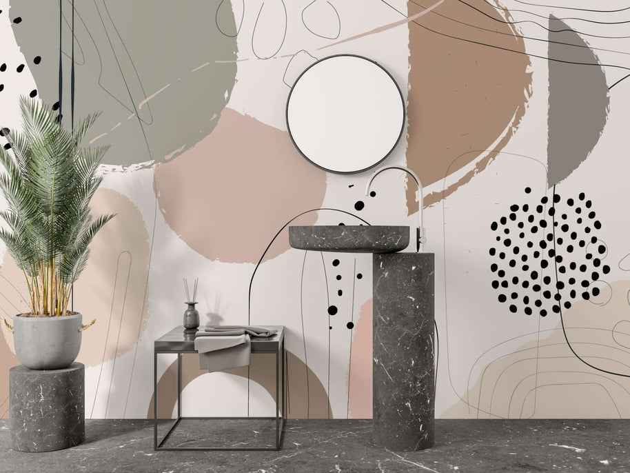 MinimalisticDecor.com-Living Room Wallpaper Mural - Abstract Theme