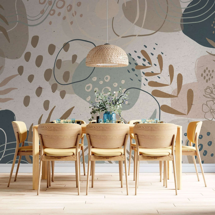 MinimalisticDecor.com-Living Room Wallpaper Mural - Abstract Topical Forest