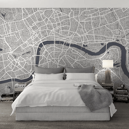 MinimalisticDecor.com-London Map Wallpaper Murals