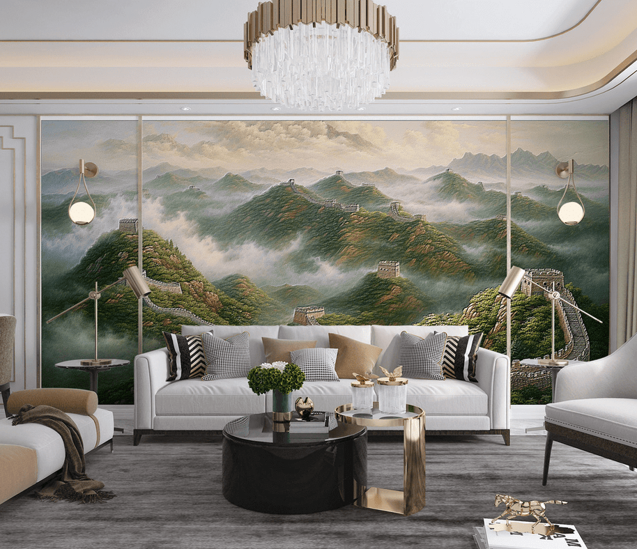 MinimalisticDecor.com-Lush Green Hills Design - Mountains Wallpaper Murals