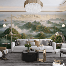 MinimalisticDecor.com-Lush Green Hills Design - Mountains Wallpaper Murals