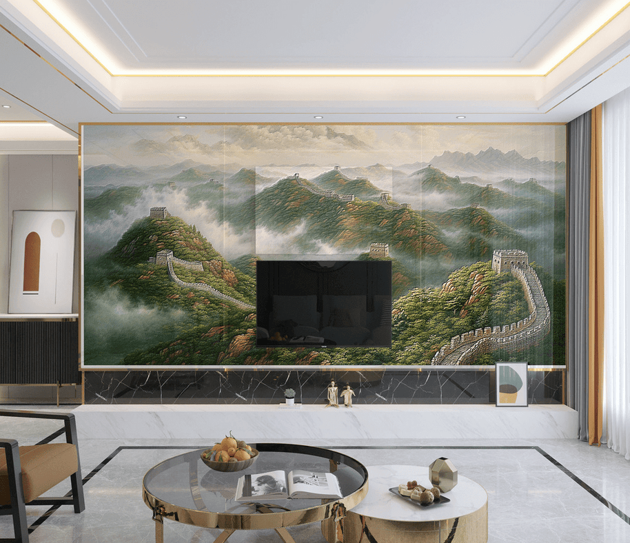 MinimalisticDecor.com-Lush Green Hills Design - Mountains Wallpaper Murals