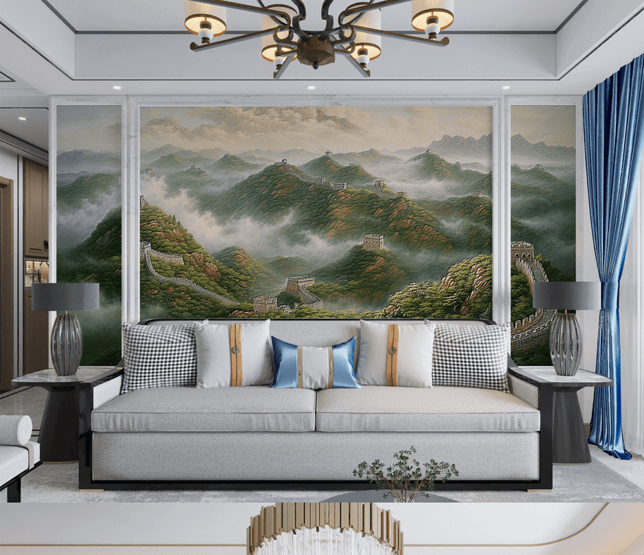 MinimalisticDecor.com-Lush Green Hills Design - Mountains Wallpaper Murals